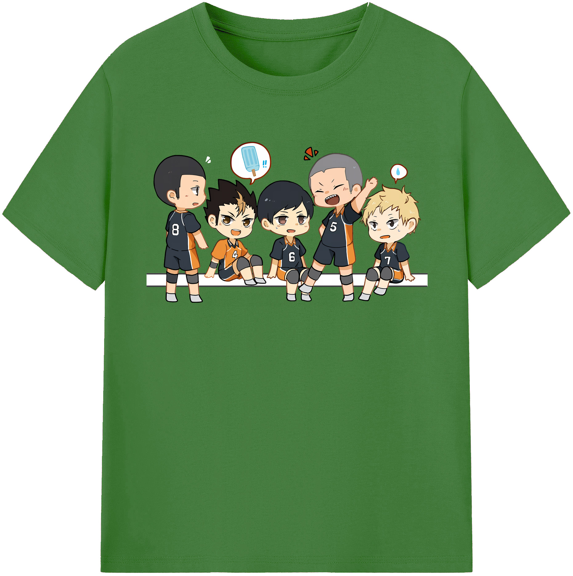 （画像用） ハイキュー!! Haikyu!! レディースカジュアルプリントTシャツ（綿100％）